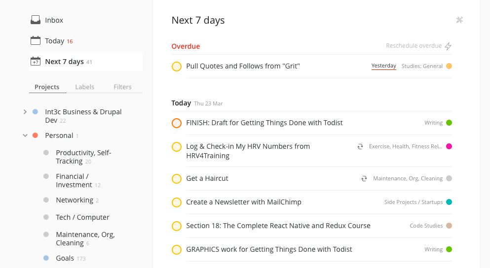 todoist gtd todoist gtd