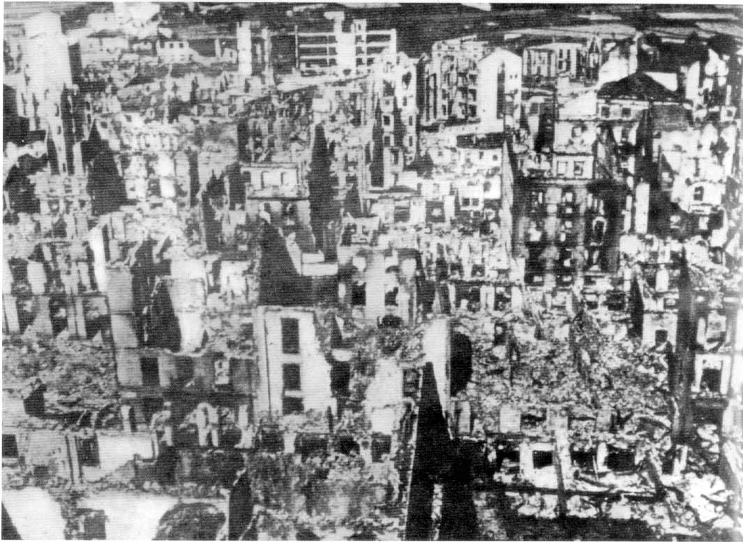 Scenes from the Historical Event at Guernica during Spanish Civil War
