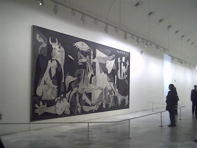 Sense of Size of Picasso's Guernica at Reina Sofia Museum in Madrid, Spain