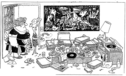 Quino's Politicial or Editorial Cartoon about Class: Before